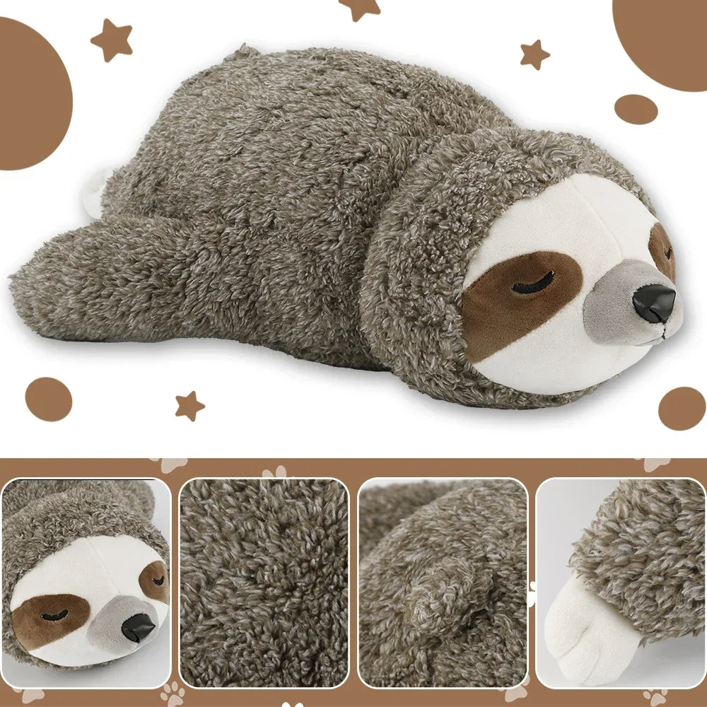 Juguete Peluche Perezoso Calmante con Latidos de Corazón para Perros y Cachorros | Alivio de Estrés, Ayuda para Dormir y Entrenamiento en Huacal (Regalo de Navidad)